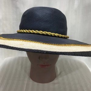 Dark Blue Mr. John Classic Straw Sun Hat